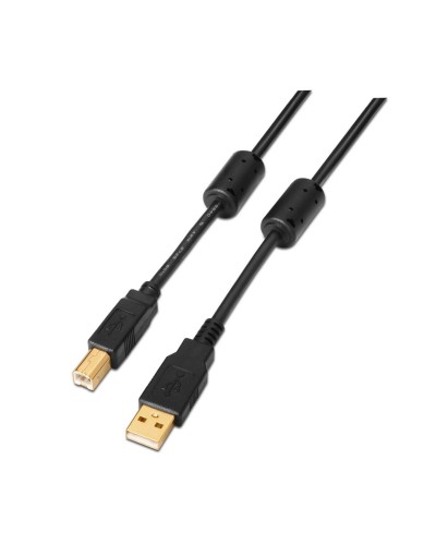 Cable USB 2.0 A a USB B Aisens A101-0010 Negro 3 m (1 unidad)