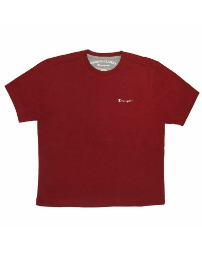 Champion Camiseta Hombre Roja Manga Corta Algodón Deportivo
