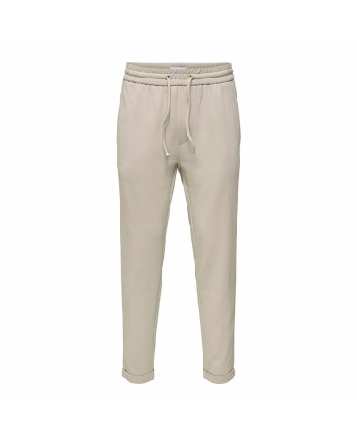 Only & Sons Pantalon de survêtement homme Onslinus Beige Crop - Sport & Décontracté
