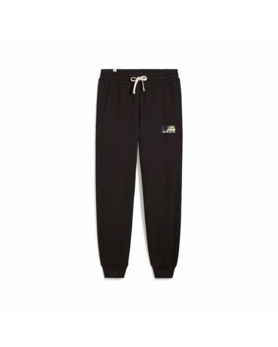 Puma Black Men's Tracksuit Bottoms - Cotton Fleece, Sport & Relax
