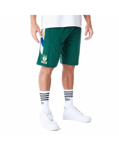 New Era Pantalones Cortos NBA Milwaukee Bucks Verde - Pantalón Corto Deportivo
