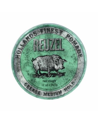 Keskivahva pito kiinnitysvoide Reuzel GREEN POMADE 340 g