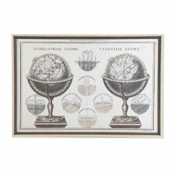 Globe en Bois DKD Home Decor: Visualisation Globale Élégante (95x3x65cm)

