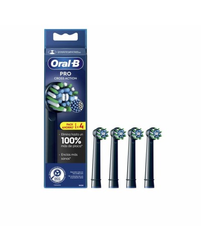 Borstel vervanger Oral-B CROSS ACTION Zwart 4 Stuks