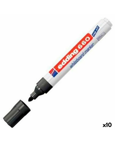 Edding 661: Whiteboard Markers Black - Pack of 10 Units
