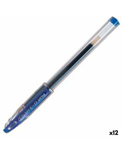 Pilot G-3 Bolígrafo de Gel Azul 0.5mm - Paquete de 12 Escritura Fluida

