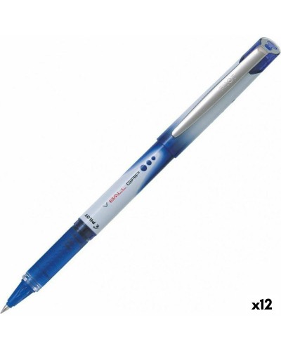 Pilot V Ball Grip Stylo Roller 0.5mm Bleu - Boîte de 12 Unités
