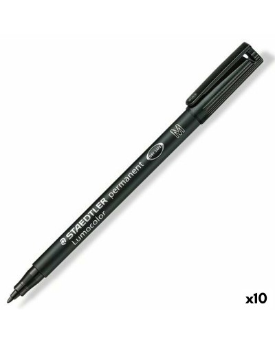 Permanenttimarkkeri Staedtler Lumocolor 317-9  Musta (10 osaa)