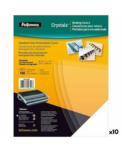 Binding Covers Fellowes 100 Delar Glas PVC A4 (10 antal)