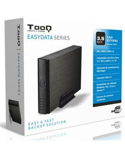 Caja Externa TooQ TQE-3520B HD 3.5" IDE / SATA III USB 2.0 Negro