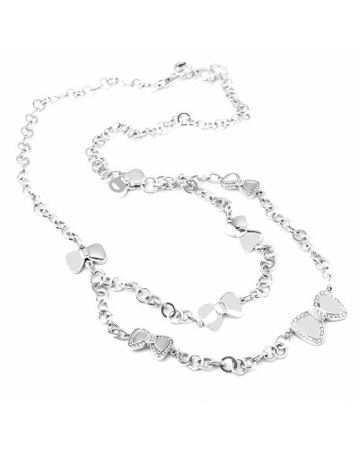 Folli Follie Collier Femme Argent 3N8F175C, 45cm - Bijou Élégant
