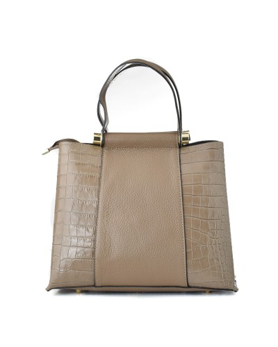 Firenze Artegiani Borsa Donna Marrone Pelle Made in Italy 28cm
