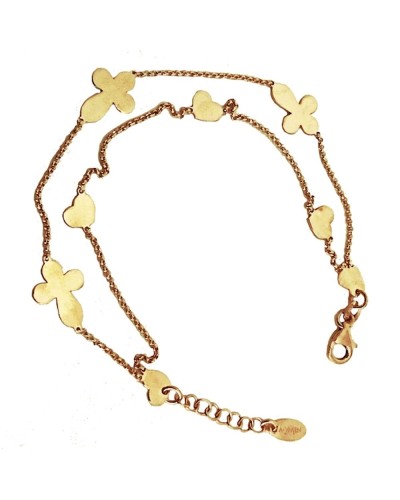 Amen Armband für Damen Kreuze und Herzen Silber 925 - Elegantes Schmuckstück
