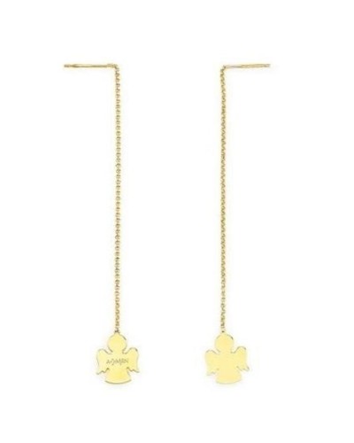 Amen Women's Earrings Angels Gold - Gold Plated, Elegant Angelic Design
