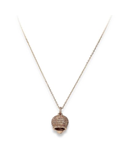Amen Women's Necklace Bell Silver 925 Rose Gold - Lucky Charm Pendant
