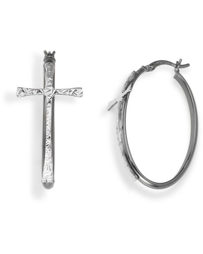 Oorbellen Dames Amen CERCHIO E CROCE BLACK