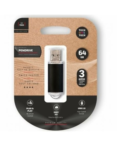 Tech One TEC3008-64 64GB Black USB Flash Drive - Fast USB 3.0
