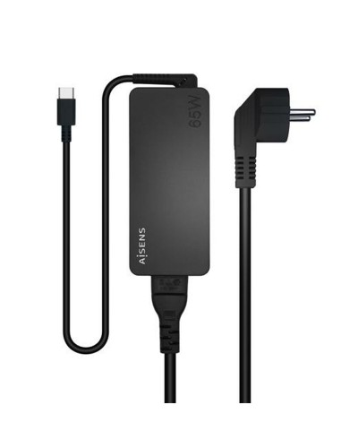 Väggladdare Aisens Cargador 65W PD3.0 1XUSB-C 1.8M, Negro Svart 65 W