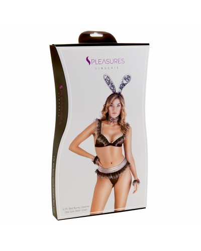 S Pleasures Costume Erotico Nero/Argento - Taglia Unica - Sensuale
