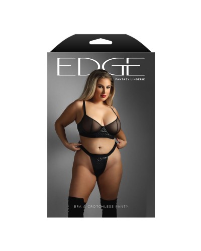 Ondergoed Set Fantasy Lingerie Zwart (Queen size)