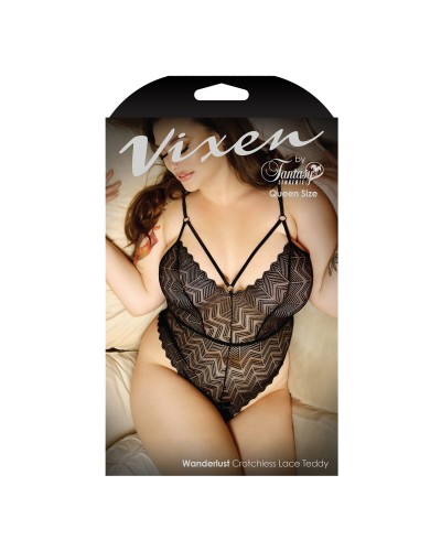 Trikåer Fantasy Lingerie Svart Queen size