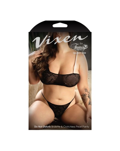 Conjunto de Lencería Fantasía Negro Talla Queen - Ropa Interior Sensual & Cómoda
