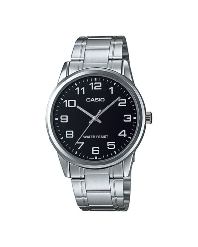Casio Collection Unisex Uhr Schwarz Silber Ø 38mm - Klassischer Stil
