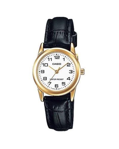 Casio LTP-V001GL-7B Reloj de Mujer Dorado, Esfera Blanca, Ø 25/30mm - Elegante
