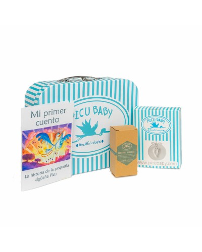 Picu Baby Geschenkset für Neugeborene Koffer 3 tlg. - Geschenkidee zur Geburt
