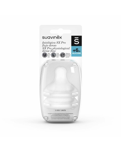 Suavinex SX Pro Sauger Größe L - Regulierbarer Durchfluss - 2 Stück
