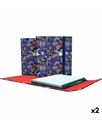 Ringmap Grafoplas Carpeplús Star Donkerblauw A4 (2 Stuks)