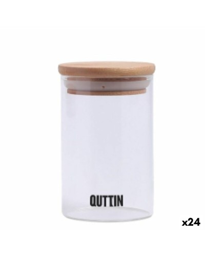 Pots en verre Quttin 250 ml avec couvercle en silicone (lot de 24)
