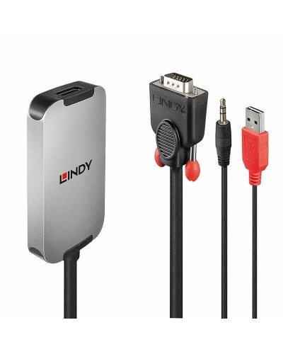 LINDY Adaptador DisplayPort VGA Negro - Convertidor de Video PC/Monitor
