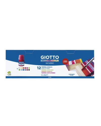 Tempera Giotto Decor Monivärinen 12 Kappaletta 25 ml (12 osaa)