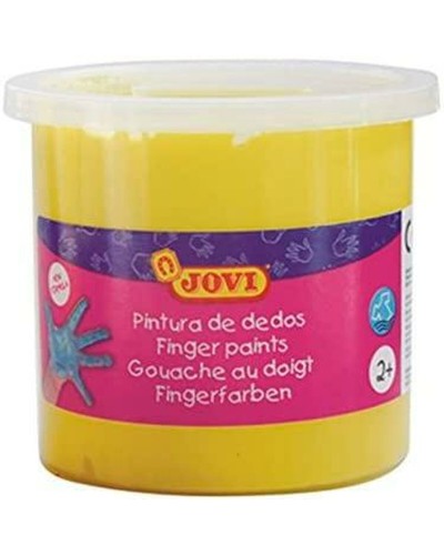 Jovi Pintura de Dedos Amarilla, Paquete de 5 x 125 ml
