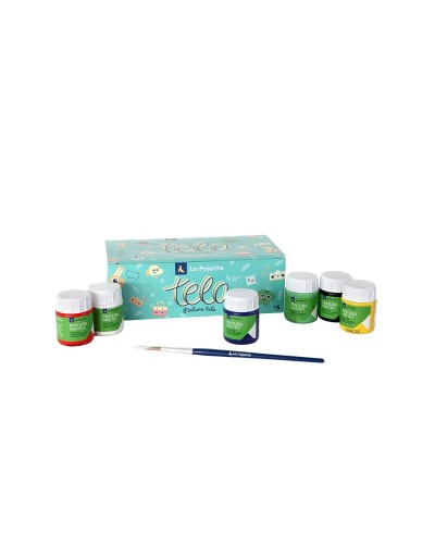 Témperas La Pajarita Multicolor 25 ml (Paquete de 6) para Creaciones Artísticas
