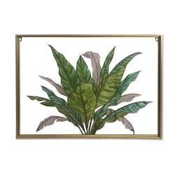 Modernes Gemälde DKD Home Decor - Tropische Blätter - 80 x 3 x 60 cm
