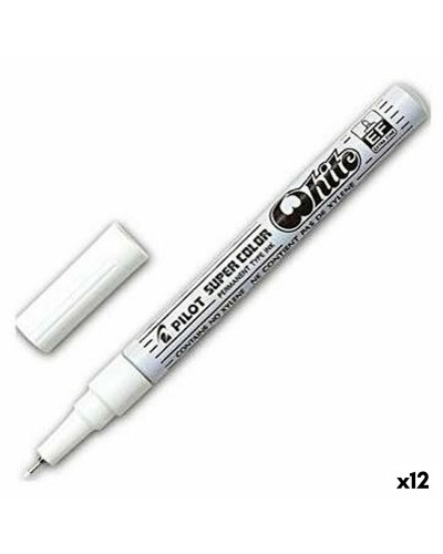 Pilot Permanentmarker Weiß, Geschmeidiges und Beständiges Schreiben, Perfekt für Alle Oberflächen (12er Pack)
