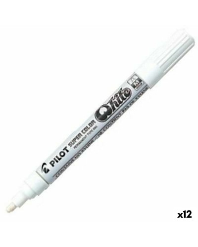 Marcatore permanente Pilot Bianco (12 Unità)