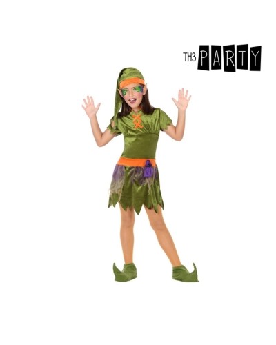 Déguisement Lutin Vert Enfant (5 Pièces) - Robe Elfe Fête Halloween
