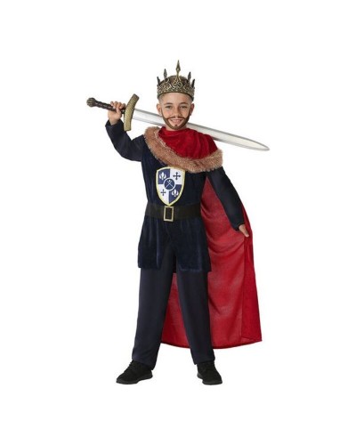 Costume Re Medievale Bambino - Travestimento Carnevale Corona Scettro
