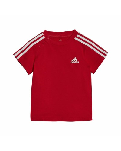 Adidas Three Stripes Conjunto Deportivo Bebé Rojo - Algodón Orgánico
