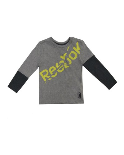 Reebok B LS TEE Gris Foncé - T-shirt Manches Longues Sportive
