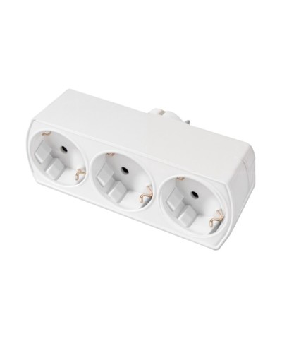 Plugg adapter Silver Electronics SCHUKO Silvrig (3 antal)