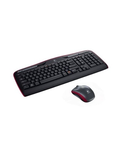 Logitech MK330 - Kabellose Tastatur und Maus - Schwarzes Ergonomisches Combo-Kit
