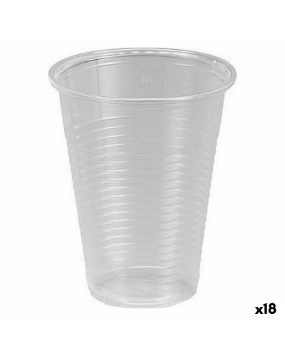 Set van herbruikbare glazen Algon Transparant 50 Onderdelen 200 ml (18 Stuks)