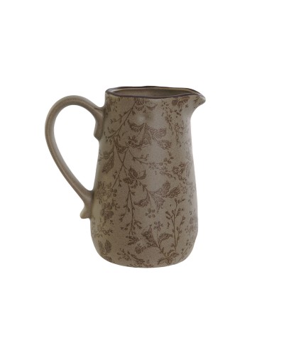 Kannu Home ESPRIT Ruskea Vihreä Kivitavara Kasvien lehtiä Shabby Chic