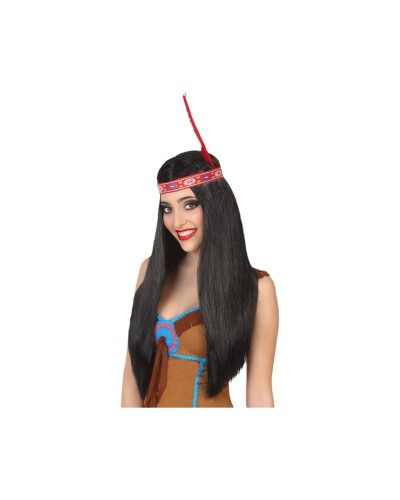 Perruque Noire Indienne Lisse - Look Naturel pour Cosplay & Fêtes
