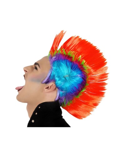 Multicolor Punk Wig - Short and Voluminous Synthetic Hair
