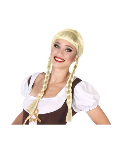 Peluca Rubia con Trenzas Largas - Look Natural para Cosplay y Fiestas
